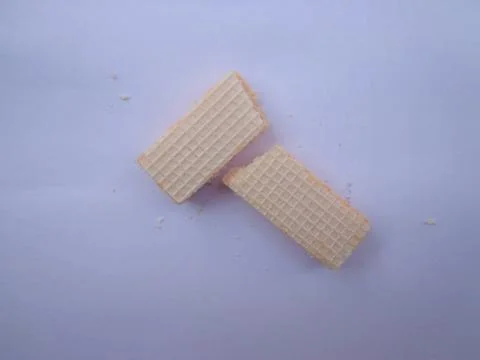 Cheese-flavored wafer biscuits Stock Photos