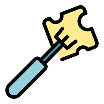Cheese fork icon vector flat Ilustración de archivo
