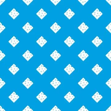 Cheese fresh block pattern seamless blue Stock Illustration