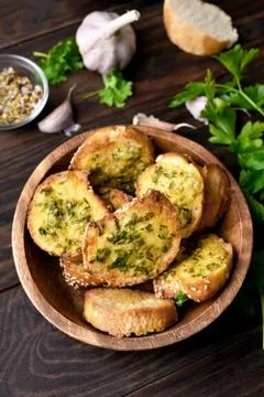 Cheese garlic toasts Stock Photos