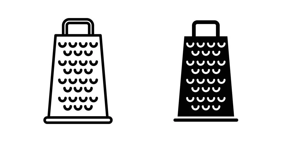 Cheese grater icon vector design illustrations Stock Illustration