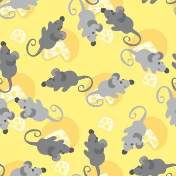 Cheese gray mouse Stock-Illustration