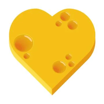 Cheese heart Stock Illustration