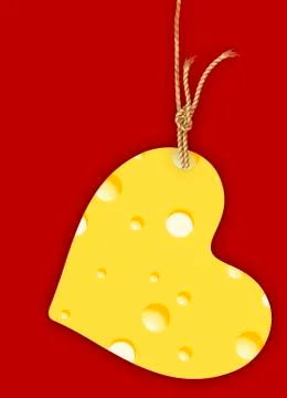 Cheese heart Stock Illustration