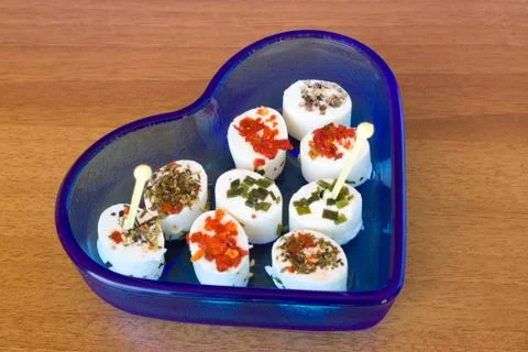 Cheese with herbs Stock Photos