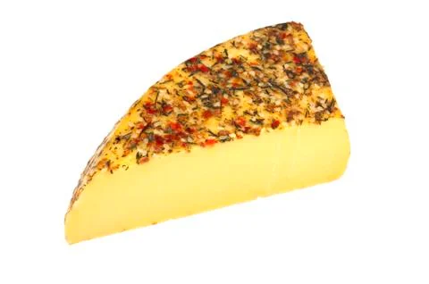 Cheese with herbs Stock Photos