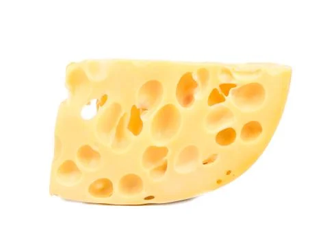 Cheese with holes Stock Photos