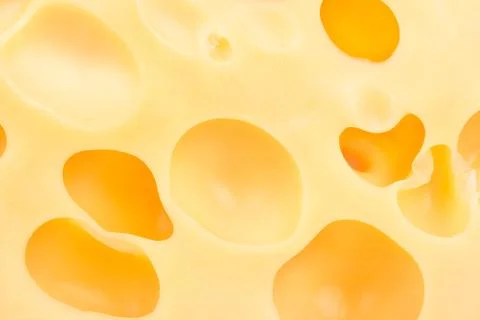 Cheese with holes Stock Photos