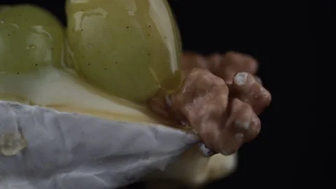 Cheese in honey Stock Footage 147215802