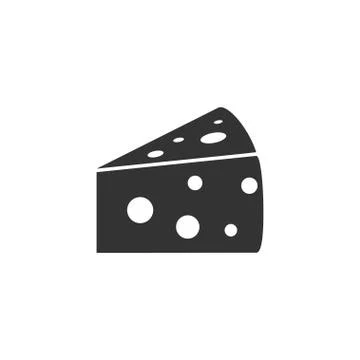 Cheese icon flat Illustrazione stock