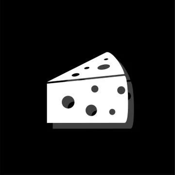 Cheese icon flat Illustrazione stock