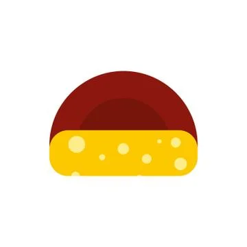 Cheese icon in flat style Ilustración de archivo