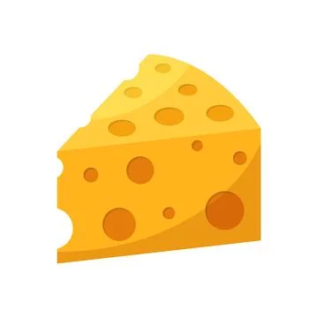 Cheese icon in flat style. Swiss cheese vector illustration on isolated bac.. Stock Illustration