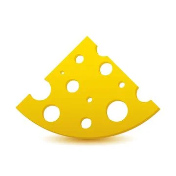Cheese icon in flat style. Swiss cheese vector illustration on isolated bac.. Stock Illustration