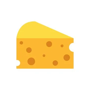 Cheese icon in flat style. Swiss cheese vector illustration on isolated bac.. Stock Illustration