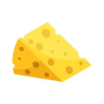 Cheese icon in flat style. Swiss cheese vector illustration on isolated bac.. Stock Illustration