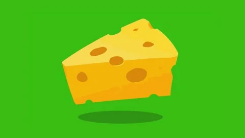 Cheese icon on green screen background. Stock Footage 233974842