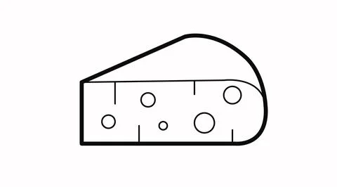 Cheese Icon. Illustrazione stock