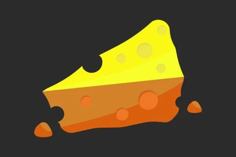 Cheese icon - vector illustration Stock Illustration