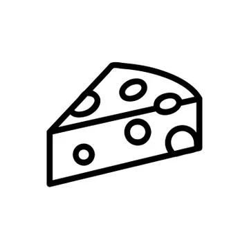 Cheese icon vector. Isolated contour symbol illustration Stock Illustration
