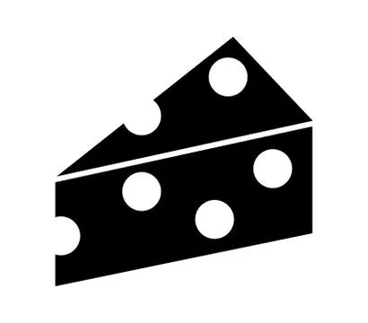 Cheese icon on white background Stock Illustration