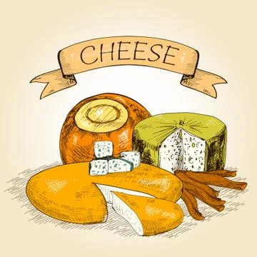 Cheese. Stock Illustration
