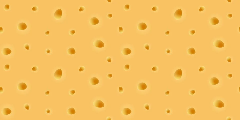 Cheese imitation seamless pattern. Vector background of cheese holes Illustrazione stock
