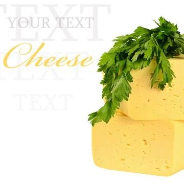 The cheese isolated on white background Illustrazione stock