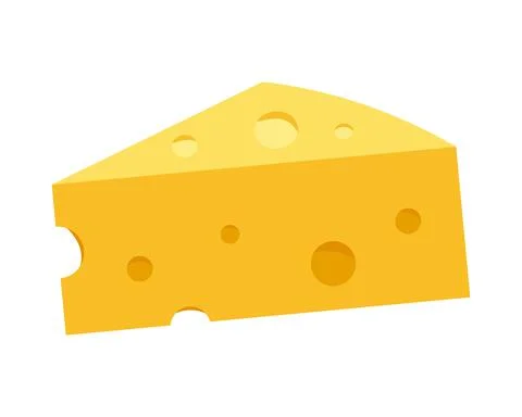 Cheese isolated on white background Stock Illustration