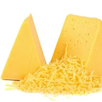 The cheese isolated on white background Stock Photos