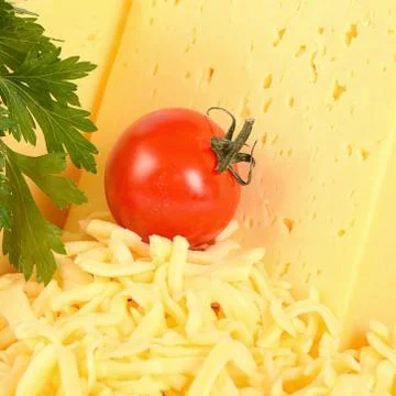 The cheese isolated on white background Stock Photos
