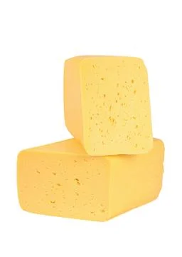 The cheese isolated on white background Stock Photos