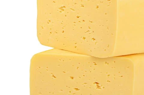 The cheese isolated on white background Stock Photos