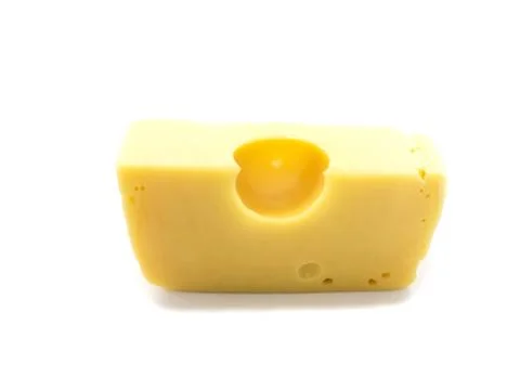 Cheese isolated on a white background. Stock Photos