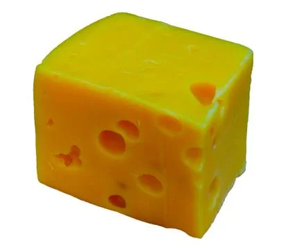 Cheese isolated on white Stock Photos