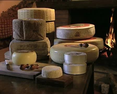 CHEESE italian cheeses on a table Stock-Footage 11464723
