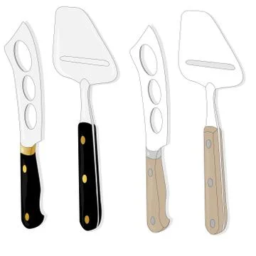 Cheese knife isolated on white background Stock Illustration
