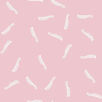 Cheese knife line vector seamless pattern Stock Illustration