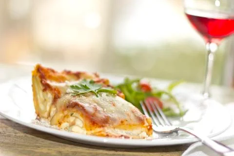 Cheese lasagna Stock Photos