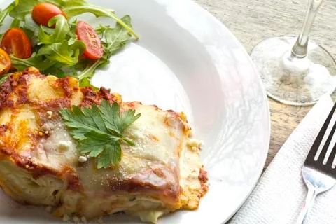 Cheese lasagna Stock Photos