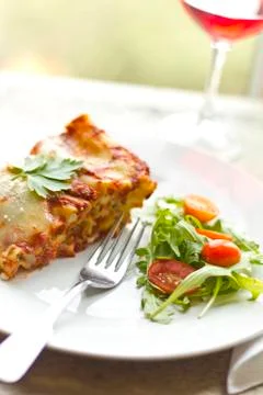 Cheese lasagna Stock Photos