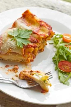 Cheese lasagna Stock Photos