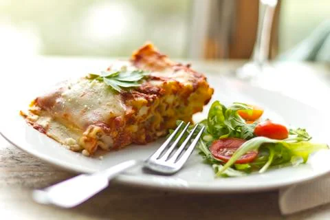 Cheese lasagna Stock Photos