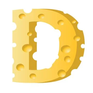 Cheese letter d Ilustração Stock