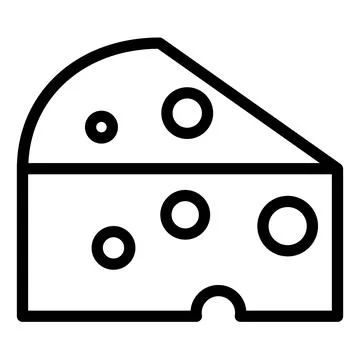 Cheese line icon vector illustration isolated on white background Stock Illustration