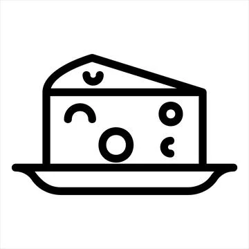 Cheese line icon vector illustration isolated on white background Stock Illustration