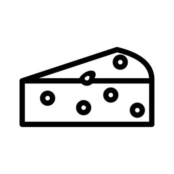 Cheese line icon vector template illustration design Stock Illustration