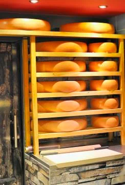 Cheese in line Stock Photos