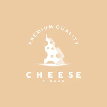 Cheese Logo, Cute Cheese Rustic Retro Vintage Vector Design, Icon Template .. Stock Illustration