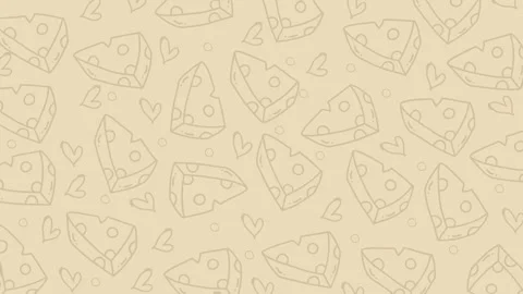 Cheese lover's day seamless pattern cute doodle food background Stock Footage 326837956